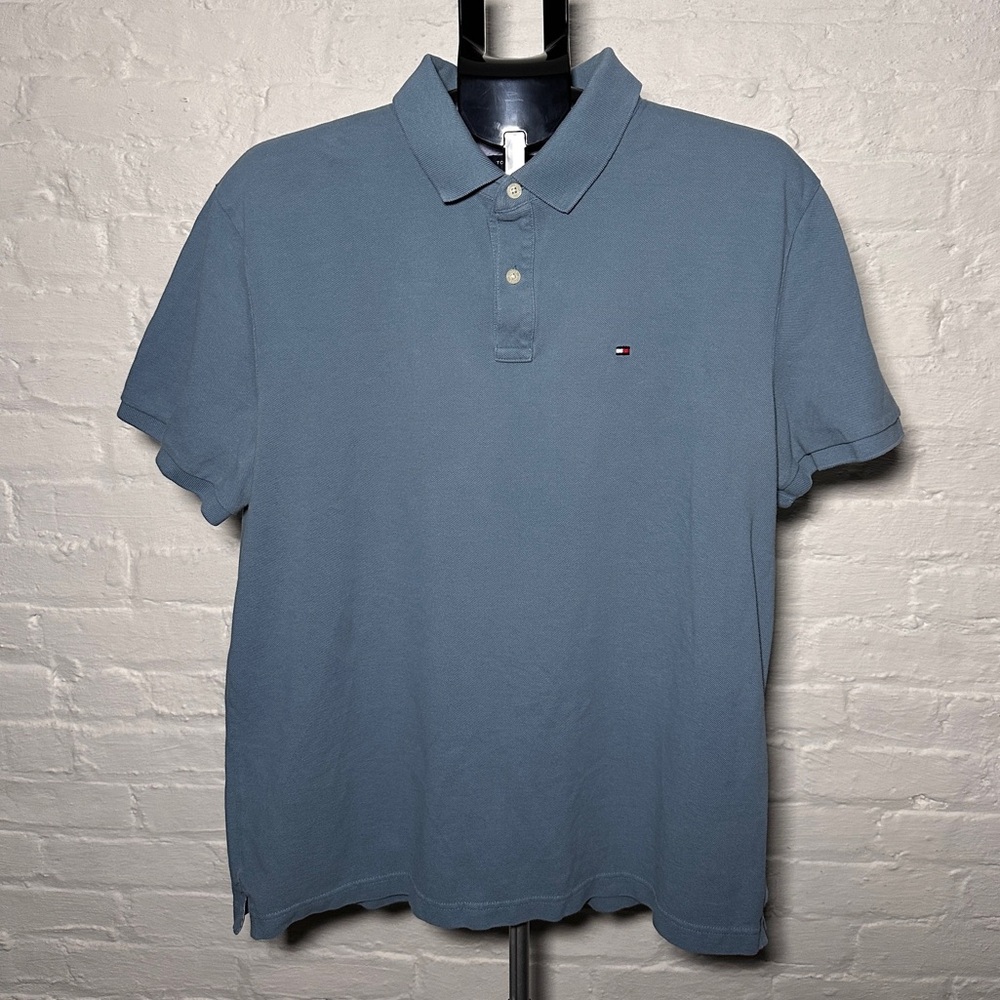 Tommy Hilfiger custom fit blue polo shirt